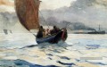 Bateaux de pêche de retour réalisme marine peintre Winslow Homer